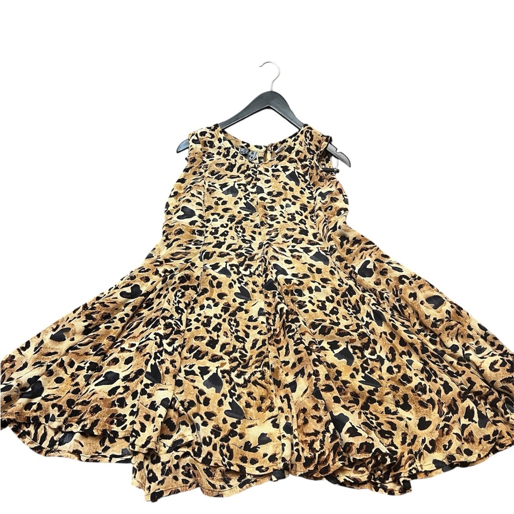 Leopard Print Sleeveless Dress, fun dress, festival dress, y2k, flowy dress